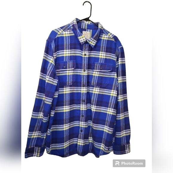 Heritage American Eagle XXL_TTG Shacket Flannel Shirt blue/white/yellow - Picture 7 of 16